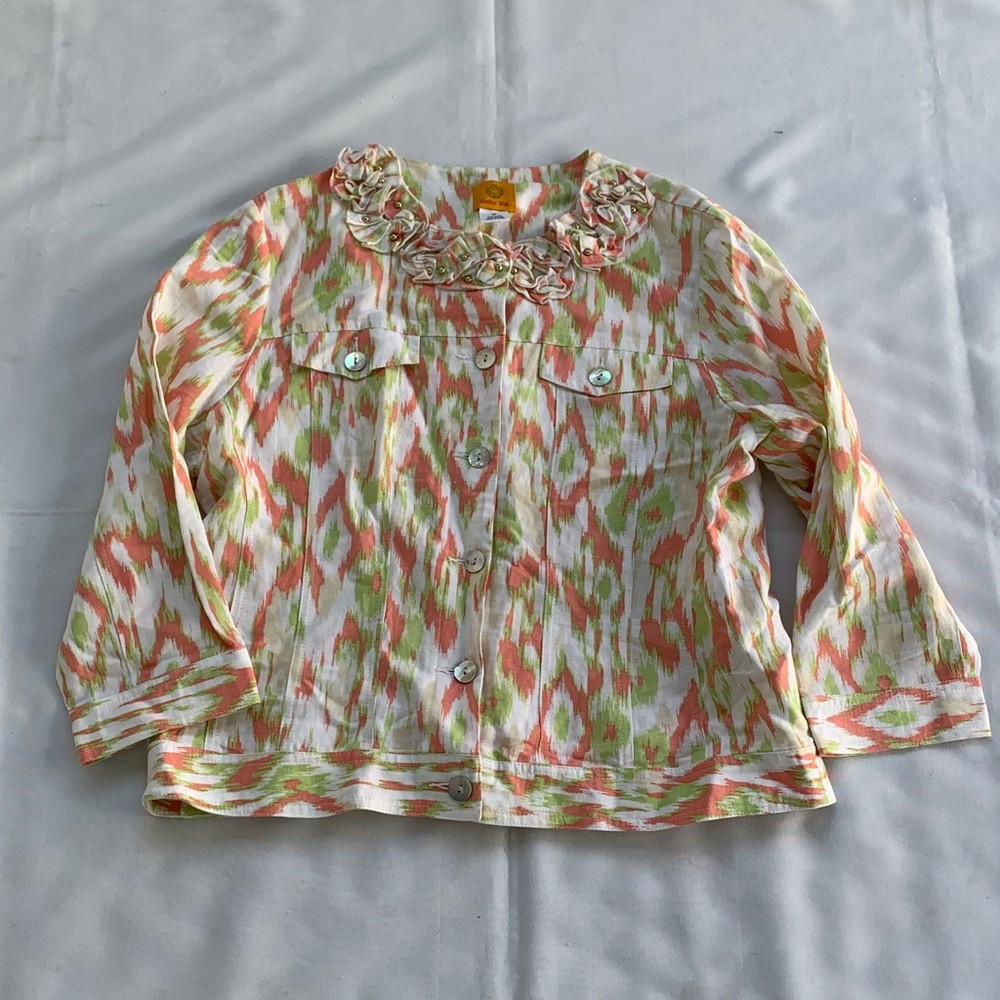 Ruby Rd. Top/ Jacket - NWOT Size 12 linen
